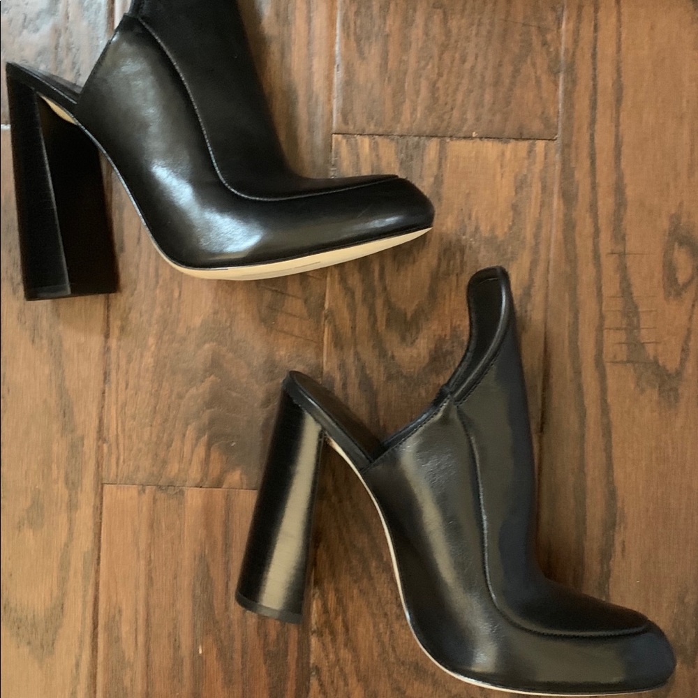 ✅ PRICE FIRM NEW Alexander Wang $495 Amazing Bette Black Leather Mules 39 8-8 ½ - Picture 9 of 11